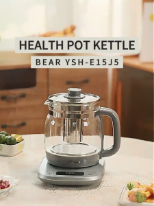 Bear Electric Water Kettle Tea Maker with 1.5L Glass Pot Stainless Steel Filter Smart Heat Insulation Multi Functions