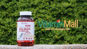 TWIN PACK - Nutra Botanics Wild Alaskan Omega 3 EPA DHA Salmon Fish Oil 1000mg - Heart Brain Eyes Joints Cholesterol Health Supplement - 300 Softgels