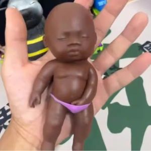Squishy Realistic Black Doll Stress Relief Toy Slow Rebound Ugly Cute Toy Prank Plush Stuffed Animal for All Ages