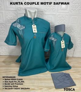 KURTA COUPLE AYAH DAN ANAK MOTIF SAFWAH
