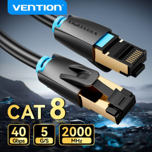 Vention | Vention Cat8 Ethernet Cable STTP 40Gbps 2000MHz Cat 8 RJ45 Network Lan Patch Cord for Router Modem Internet RJ 45 Ethernet Cable