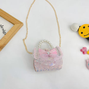 Fashionable Princess Handbag for Kids Cute Crossbody Baby Bag Small Fragrance Style Trendy Bag Baby Internet Celebrity