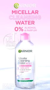 GARNIER Micellar Cleansing Water Pink Skin Care 50ml || Pembersih Wajah Kulit Sensitif || Makeup Remover