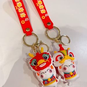 Móc Khóa Mèo May Mắn Đầu Lân - RỒng