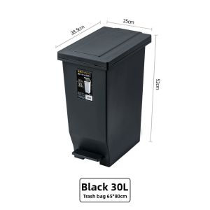 ASVEL | Pedal Trash Can With Lid Home Kitchen Bathroom