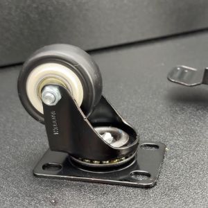 BLACK PVC CASTER WHEEL 1.5 | 2-inches Swivel with Brake & Fixed (Trolley Wheel) Heavy Duty