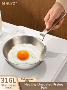 HUYO | Antibacterial 316L Stainless Steel Egg Frying Pan