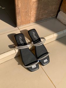 sandal wanita teplek ban 2 tali gliter R and D collection ABR 04
