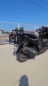 เเร๊คข้างซ้าย-ขวาปรับระดับสำหรับรถมอเตอร์ไซค์ที่ใส่ตะแกรงท้าย / ALONE