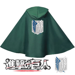 Carlanisa Anime Attack on Titan Levi Ackerman The Scouting Legion Wings of Liberty Cosplay Green Black Cloak no Kyojin Hooded Cape