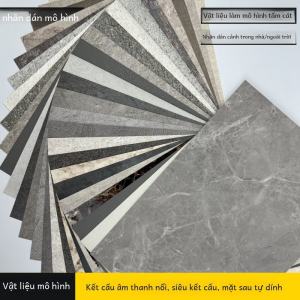 Idle Field Craftsman Building Model Stickers for Indoor Wall Paper Wood Skin Wood Chip Stickers DIY Handcraft Material