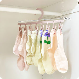 Household Plastic Hangers Socks Storage Rack Wardrobe Expansion Handy Gadget Student Dormitory Balcony Sling Clip Drying Rack