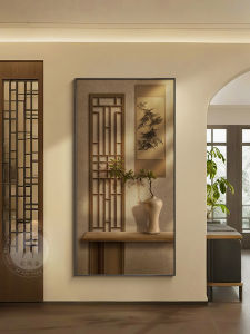 New Chinese Style Decorative Painting Song Dynasty Aesthetic Entrance Hallway Corridor Tea Room Wall Art Silent Mute Style