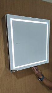 PROFILES Stainless Home Bathroom Wall Mirror Cabinet Wireless LED with 1 Layer Fixed Shelf