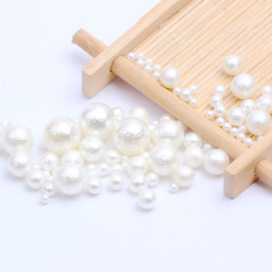 Matte Resin Beads Cotton Beads Holeless Wrinkles DIY Beads Handmade Clothing Accessories Off-white Fashion Jewelry Accessories