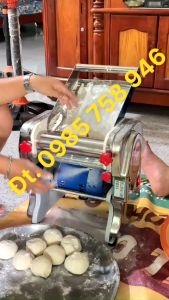 Máy cán bột bánh trung thu bánh gối bánh bao size 22 tiện lợi tặng lưỡi cắt sợi mì