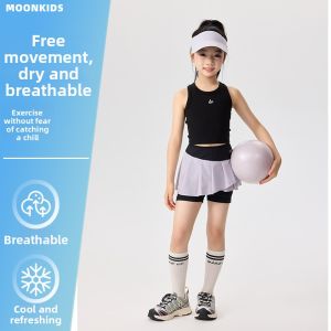 Moonkids | Girls Racerback Training Vest Summer Wear White