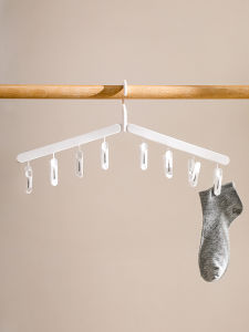 ราวตากผ้าพลาสติกพับได้แบบพกพา อุปกรณ์จำเป็นสำหรับการเดินทาง ระเบียง ตากชุดชั้นใน ถุงเท้า กันลม อุปกรณ์จัดเก็บของใช้ในบ้าน รุ่น DZ-764