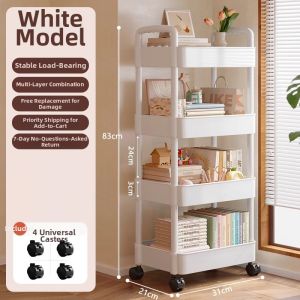 MINGZHIYIFAN | Bathroom Storage Rack Multi-layer Movable