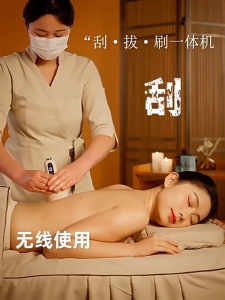 Máy Massage Giác Hơi Cạo Gió Cầm Tay G05-A Có Đèn Hồng Ngoại Với 8 Đầu Bi Làm Giãn MạchLưu Thông MáuAn ToànBảo Vệ DaKhông Dùng LửaKhông Gây Kích ỨngTặng Kèm 3 Chai Tinh Dầu