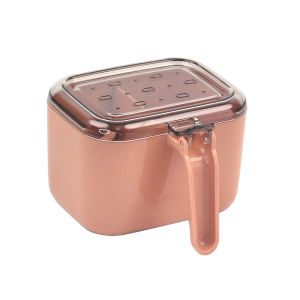 Hộp Đựng Gia Vị Hai Ngăn Có Nắp Đậy Kín Hộp Đựng Gia Vị Bằng Nhựa PP Dụng Cụ Nhà Bếp Hộp Đựng Gia Vị Hộp Đựng Gia Vị Có Thìa