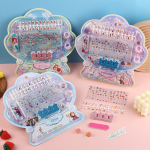 DREAMToy Set Kuku Palsu & Nail Sticker Hiasan Mainan Anak