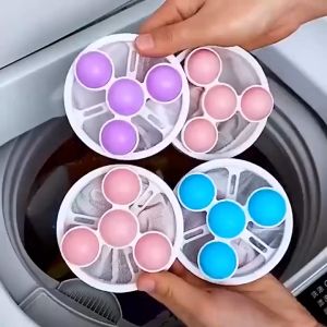 1Pc Portable Lightweight Magical Washing Machine Hair Removal Catcher Filter Mesh Cleaning Balls Bag Laundry Accessories