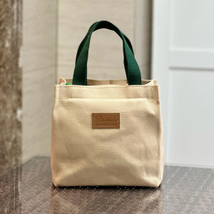 Lightweight Canvas Lunch Box Bag Fashionable Portable Bento Bag for Office Workers High Aesthetic Value  Style Japanese Design