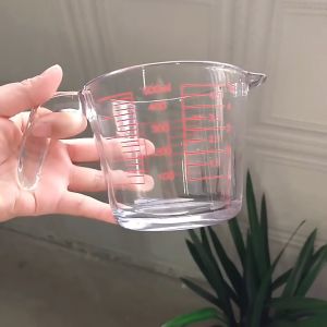 ถ้วยตวงแก้ว ถ้วยตวงน้ํา แก้วตวงชา เหยือกตวง ถ้วยตวงแก้ว ถ้วยตวงแบบหนา ทนทาน สามารถเข้าไมโครเวฟ 350ML สําหรับชงกาแฟ ชา และเป็นถ้วยตวงทําขนม