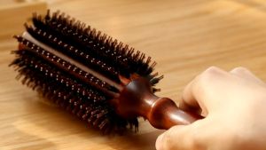 Twill Boar Bristle Hair Roller Brush Wooden Handle Round Hair Comb Hairdressing Styling Curly Hair Brush