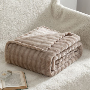 3D Bubble Orange Plush Blanket Soft Warm Cozy Textured Flannel Fleece Couch Throw Gift Plaid - Comfortable Summer Blankets