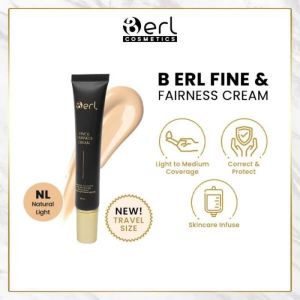 B ERL Base Make Up Foundation Fine and Fairness Cream Berl Cosmetics Ringan Awet Tahan lama