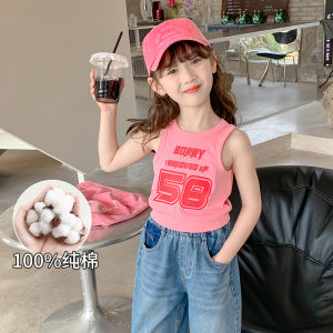 Kids Vest Summer Thin Girls Sleeveless Blouse Youth Inner Wear Bottoming Girl Outerwear Baby Western Style Sleeveless