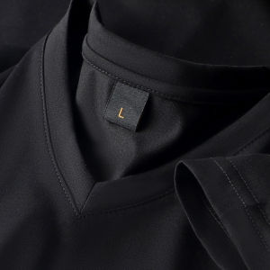 We Are Serious about Making T-shirts V Neck Mercerized Cotton Short Sleeve T-shirt Undershirt Soft Plaid All-Match Mens and Womens