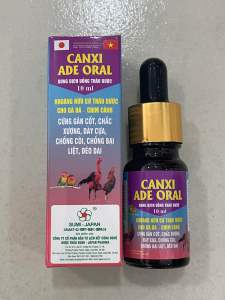 Canxi ADE Oral 10ml thảo dược Thuốc Bổ sung Canxi giúp gà dẻo dai chắc xương nở khung bổ gân cốt chống bại liệt trên gà đá chim cảnh