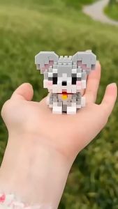 Mainan Brick Kitten Puppy Dog & Cat Mini Block Susun Kucing Anjing Hadiah DIY Puzzle Block Toy