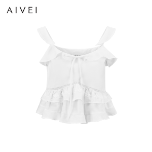AIVEI | Celebrity Style Summer Romantic Ruffle Halter Top