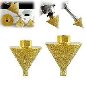 M10 เพชร Chamfer Router Bits Dia 38 มม.เครื่องตัดกระเบื้องหินอ่อนคอนกรีตรูก่ออิฐเจาะ Crowns เครื่องมือก่อสร้าง