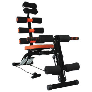 GM SPORT Six Pack Care  เครื่องออกกำลังกาย พร้อมที่ปั่นจักรยาน เครื่องออกกำลังกาย ออกกำลังกาย อุปกรณ์ออกกำลังกาย (สีดำ/ส้ม) เครื่องบริหารหน้าท้อง BG