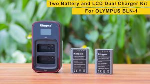[KingMa] BLN-1 Batteries (two) and Dual Smart LCD Display USB Charger Set For Olympus BLN-1 BCN-1 and Olympus OM-D E-M1 Olympus Pen F OM-D E-M5 Pen E-P5 OM-D E-M5 Mark II and many more / BLN1 - Lazada