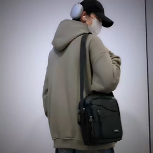 MENSPE Mens Shoulder Bag Waterproof Messenger Bag Travel Bag Business Bag Large Capacity Handbag Lightweight Casual Bag Fashion Leisure Sport Street Bag for College Student