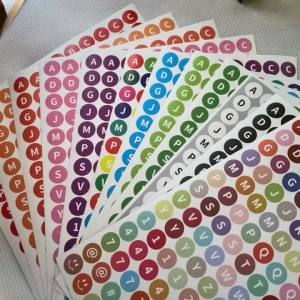 2016 Sheet 12pcs Waterproof 0.5 Inch Round 26 Letter Alphabet Number Stickers DIY Scrapbooking Journal Label Self-Adhesive Decor