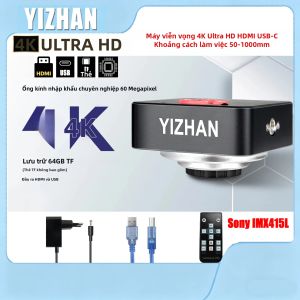 KUAIQU | YIZHAN 4K 60MP Kính Hiển Vi Điện Tử Kỹ Thuật Số 1080P HDMI 150x Ống Kính IMX415L Cảm Biến Cho Hàn Di Động Cantilever Kính Hiển Vi Chân Đế