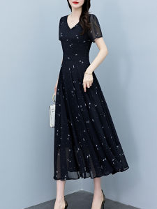 DAIXIANGFEIZI | Đầm Chiffon Hoa Văn Mùa Hè cho Nữ Nhỏ Gọn