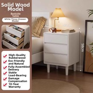 DONGMU | Bedside Storage Cabinet Real Wood Small Storage Cabinet