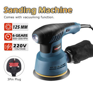 300W Random Sander Machine with Variable Speed Random Orbit Sander 5inch Car Polisher Grinder Polishing and Rust Removal Dust Exhaust and Hybrid Dust Canister磨砂机