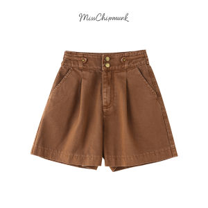 Miss Squirrel Vintage Slimming Denim Shorts Casual Summer Womens Jeans Cover Hip Shorts Regular Thickness Natural Waist