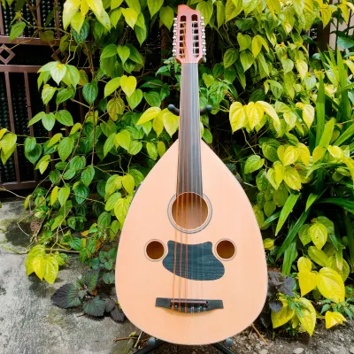 Gitar gambus oud natural cream akustik elektrik EQ 7545r