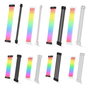 5V ARGB Sync PC Cables 8Pin 24Pin PSU RGB Cable Extensions 3PIN X 2+4PIN GPU Power Supply Cord for Motherboard Connector
