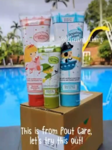 pout Care Grapefruit Island Swimmers Top-to-Toe (3 x 250ml) – Kids Chlorine Removal Shampoo & Wash